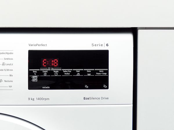 Error E18 en lavadora Bosch: qué significa y solución definitiva